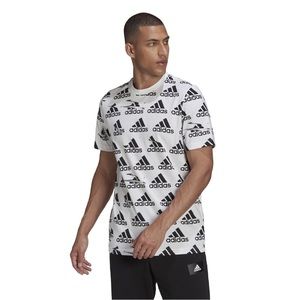 NWT Adidas Brand Love Printed Tee, color White Black, multiple sizes